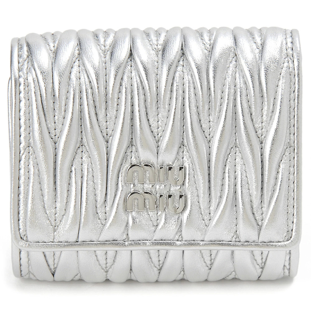 card on the inside coin wallet purse Miu Miu trifold wallet Matelass
